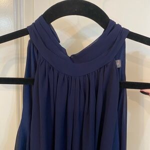 Vince Camuto Navy Pleated jumpsuit